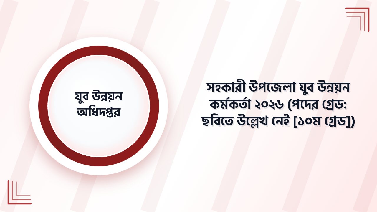 যুব উন্নয়ন অধিদপ্তর সহকারী উপজেলা যুব উন্নয়ন কর্মকর্তা প্রশ্ন সমাধান ২০২৬ | Job Exam প্রশ্ন ও মডেল টেস্ট